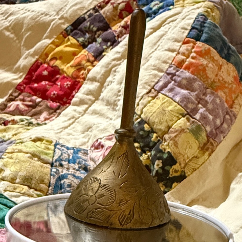 Flash sale 🔥💥vintage etched brass bell of Sarna India 403a